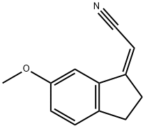 Acetonitrile, (2,3-dihydro-6-methoxy-1H-inden-1-ylidene)-, (2Z)- (9CI) 结构式