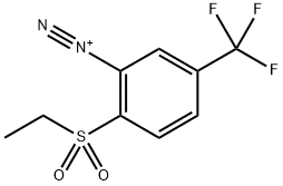2-(Ethylsulfonyl)-5-(trifluoromethyl)benzenediazonium 结构式