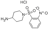 1-(2-NITRO-BENZENESULFONYL)-PIPERIDIN-4-YLAMINE HYDROCHLORIDE 结构式