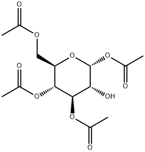 1,3,4,6-四-O-乙酰基-Α-D-吡喃葡萄糖 结构式