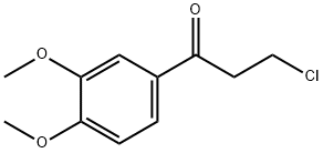 3-氯-3',4'-二甲氧基苯丙酮 结构式