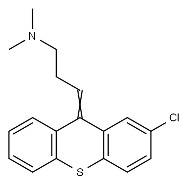 2-CHLORO-9-(3-DIMETHYLAMINOPROPYLIDENE)THIOXANTHENE 结构式