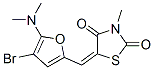 2,4-Thiazolidinedione,  5-[[4-bromo-5-(dimethylamino)-2-furanyl]methylene]-3-methyl- 结构式