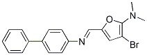 2-Furanamine,  5-[([1,1-biphenyl]-4-ylimino)methyl]-3-bromo-N,N-dimethyl- 结构式