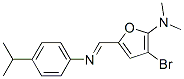 2-Furanamine,  3-bromo-N,N-dimethyl-5-[[[4-(1-methylethyl)phenyl]imino]methyl]- 结构式