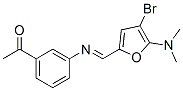 Ethanone,  1-[3-[[[4-bromo-5-(dimethylamino)-2-furanyl]methylene]amino]phenyl]- 结构式