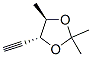 1,3-Dioxolane, 4-ethynyl-2,2,5-trimethyl-, (4R,5R)- (9CI) 结构式