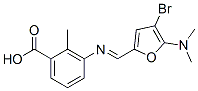Benzoic  acid,  3-[[[4-bromo-5-(dimethylamino)-2-furanyl]methylene]amino]-2-methyl- 结构式