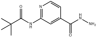 2-叔丁酰胺基吡啶-4-甲酰肼 结构式