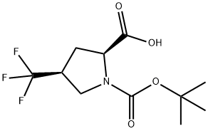 (2S,4S)-N-BOC-4-三氟甲基脯氨酸 结构式