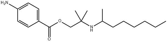 4-Aminobenzoic acid 2-methyl-2-[(1-methylheptyl)amino]propyl ester 结构式