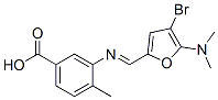 Benzoic  acid,  3-[[[4-bromo-5-(dimethylamino)-2-furanyl]methylene]amino]-4-methyl- 结构式