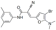 2-Propenamide,  3-[4-bromo-5-(dimethylamino)-2-furanyl]-2-cyano-N-(3,5-dimethylphenyl)- 结构式