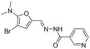 3-Pyridinecarboxylic  acid,  [[4-bromo-5-(dimethylamino)-2-furanyl]methylene]hydrazide  (9CI) 结构式