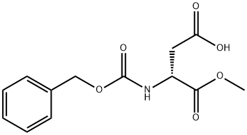 Z-D-天冬氨酸-1-甲酯 结构式