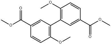 6,6'-Dimethoxybiphenyl-3,3'-dicarboxylic acid dimethyl ester 结构式
