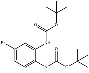 (4-溴-1,2-亚苯基)二氨基甲酸二叔丁酯 结构式