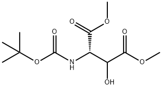 Dimethyl N-tert-Butoxycaronyl-3-hydroxyaspartate, Mixture of Diastereomers 结构式