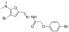 Acetic  acid,  (4-bromophenoxy)-,  [[4-bromo-5-(dimethylamino)-2-furanyl]methylene]hydrazide  (9CI) 结构式