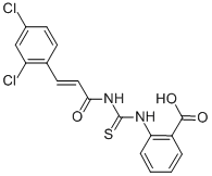 2-[[[[3-(2,4-DICHLOROPHENYL)-1-OXO-2-PROPENYL]AMINO]THIOXOMETHYL]AMINO]-BENZOIC ACID 结构式