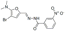 Benzoic  acid,  3-nitro-,  [[4-bromo-5-(dimethylamino)-2-furanyl]methylene]hydrazide  (9CI) 结构式