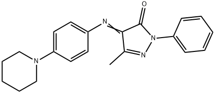 3-Methyl-1-phenyl-4-[(p-piperidinophenyl)imino]-2-pyrazolin-5-one 结构式