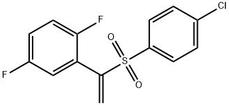 2-(1 - ((4-氯苯基)磺酰基)乙烯基)-1,4-二氟苯 结构式