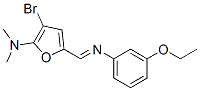 2-Furanamine,  3-bromo-5-[[(3-ethoxyphenyl)imino]methyl]-N,N-dimethyl- 结构式