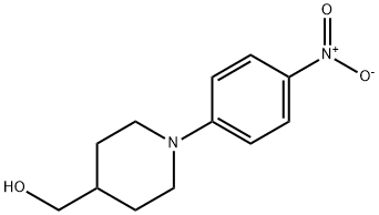 1-(4-硝基苯基)-4-哌啶甲醇 结构式