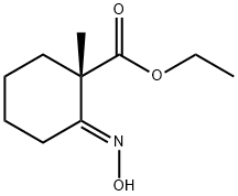 Cyclohexanecarboxylic acid, 2-(hydroxyimino)-1-methyl-, ethyl ester, (1S,2E)- 结构式