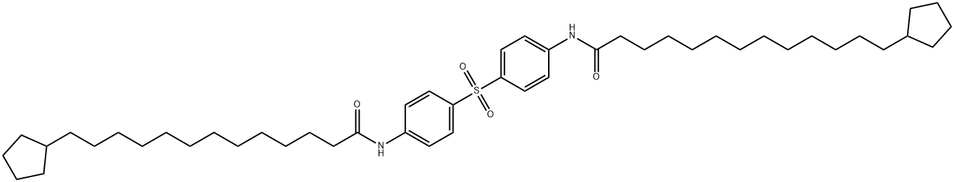 N-phenyl-13-[3-[3-[12-(phenylcarbamoyl)dodecyl]cyclopentyl]sulfonylcyclopentyl]tridecanamide 结构式