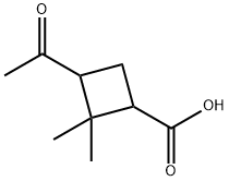 3-乙酰基-2,2-二甲基环丁基甲酸 结构式