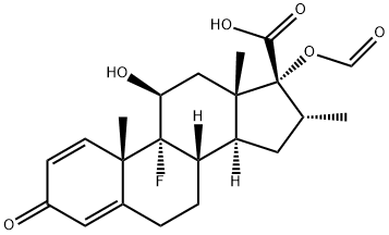 17β-羧基-17α-甲酰氧基地塞米松 结构式