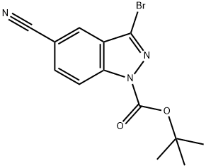 1-BOC-3-溴-7-氰基吲唑 结构式