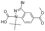 1H-Indazole-1,5-dicarboxylic acid, 3-broMo-, 1-(1,1-diMethylethyl) 5-Methyl ester 结构式