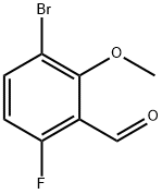 3-溴-6-氟-2-甲氧基苯甲醛 结构式