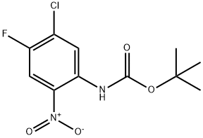 (5-氯-4-氟-2-硝基苯基)氨基甲酸叔丁酯 结构式