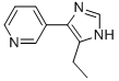 Pyridine,  3-(5-ethyl-1H-imidazol-4-yl)-  (9CI) 结构式