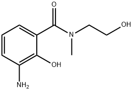 3-氨基-2-羟基-N-(2-羟乙基)-N-甲基苯甲酰胺 结构式