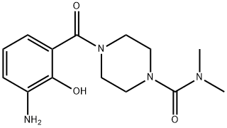 4-(3-aMino-2-hydroxybenzoyl)-N,N-diMethylpiperazine-1-carboxaMide 结构式