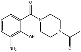 1-(4-(3-aMino-2-hydroxybenzoyl)piperazin-1-yl)ethanone 结构式