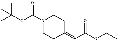 tert-butyl 4-(1-ethoxy-1-oxopropan-2
-ylidene)piperidine-1-carboxylate 结构式