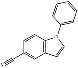 1-phenyl-5-cyanoindole 结构式