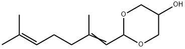 2-(2,6-dimethylhepta-1,5-dienyl)-1,3-dioxan-5-ol  结构式