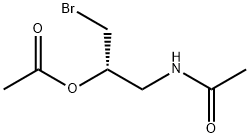 (S)-N-乙酰基-3-溴-2-乙酰氧基丙胺 结构式
