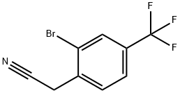 2-溴-4-三氟甲基苯乙腈 结构式