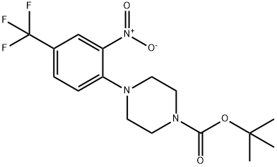 4-(2-Nitro-4-trifluoromethyl-phenyl)-piperazine-1-carboxylic acid tert-butyl ester 结构式