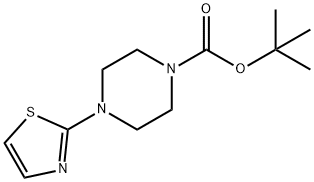 4-(噻唑-2-基)哌嗪-1-甲酸叔丁酯 结构式