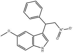 5-methoxy-3-(2'-nitro-1'-phenylethyl)-1H-indole 结构式