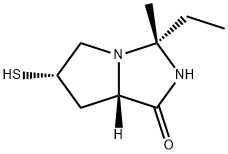 1H-Pyrrolo[1,2-c]imidazol-1-one,3-ethylhexahydro-6-mercapto-3-methyl-,(3R,6S,7aS)-(9CI) 结构式